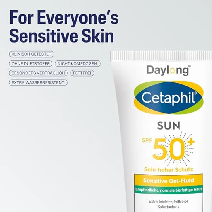 Cetaphil Sun Daylong SPF 50+ Sensitive Gel-Fluid Gesicht Sonnencreme 50 ml – Bild 5