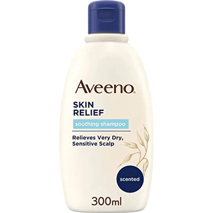 Aveeno. Shampoo für trockene und empfindliche Haut – häufig verwendete Haarreiniger ohne Sulfate oder Parabene, lindert Juckreiz der Kopfhaut durch trockene und gereizte Haut, 300 ml