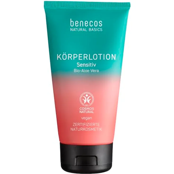 benecos Natural Basics - Körperlotion Sensitiv - Bio-Aloe Vera - 150ml - vegan - derm. getestet