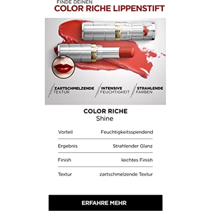 L'Oréal Paris Color Riche Intense Volume Matte Lippenstift 1.8 g Nr. 482 - Mauve Indompta – Bild 8