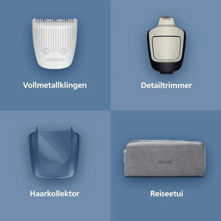 PHILIPS BT5765/15 Serie 5000 Bartschneider, selbstschärfende Metallklingen, 40 Schnittlängen, wasserfest, Lithium-Ionen-Akku – Bild 5