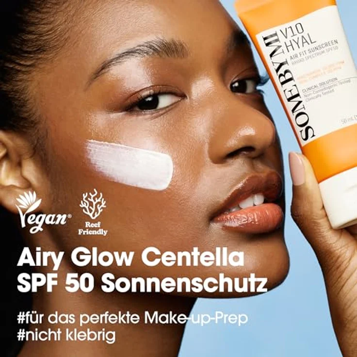 Some By Mi V10 Hyal Air Fit Sunscreen, leichte Gesichtscreme mit SPF 50+, 50 ml, schützt vor UVA/UVB-Strahlen und spendet Feuchtigkeit – Bild 2