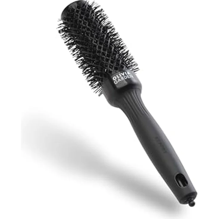 Olivia Garden Expert Blowout Shine Schwarz 35 Runde Keramikbürste - Glänzendes und frizzfreies Styling – Bild 1