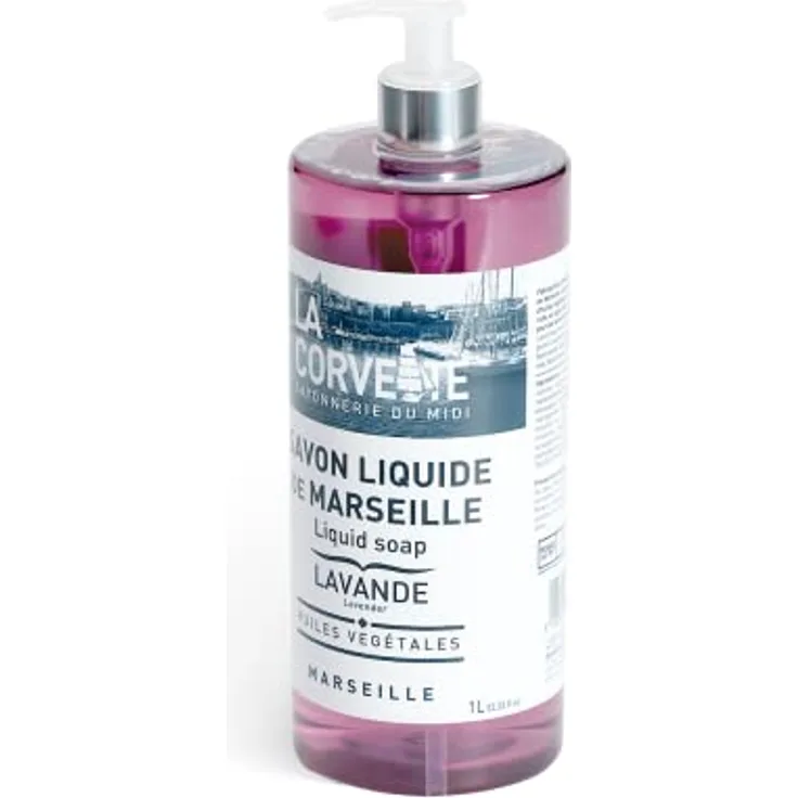 La Corvette Flüssige Marseiller Seife mit Lavendel, 1000 ml