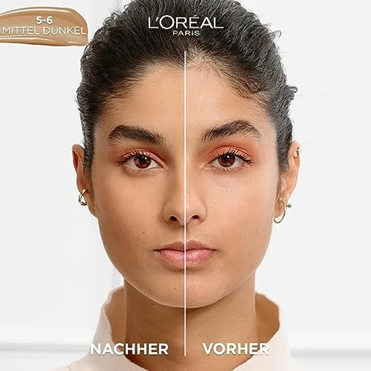 L'Oréal Paris Getöntes Serum, Pflegende, flüssige Foundation mit Hyaluronsäure, Perfect Match Tinted Serum, Nr. 5-6 mittel - dunkel, 1 x 30 ml – Bild 4
