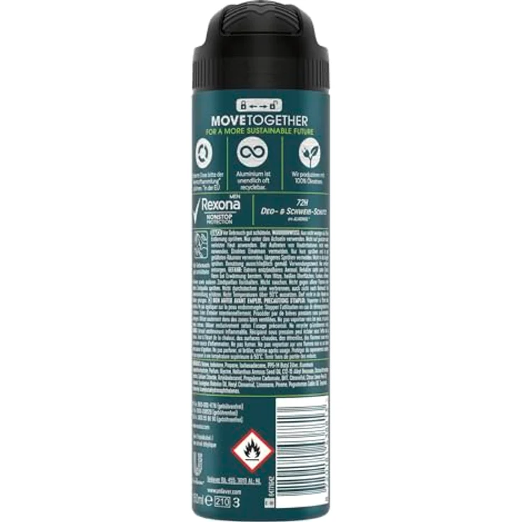 Rexona Men Nonstop Protection Extreme Dry Deospray, 72h Anti-Transpirant, 6x 150ml, maskulin-frischer Duft – Bild 3