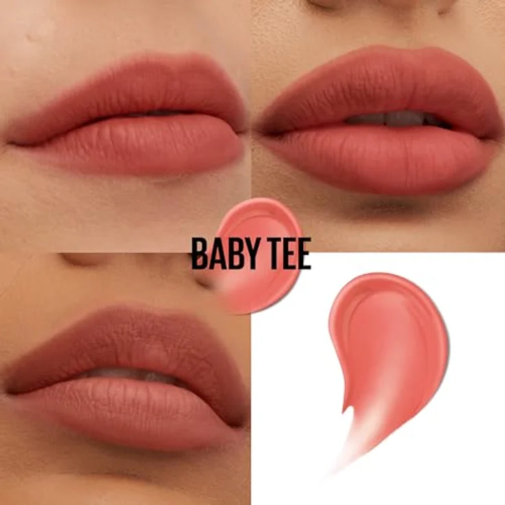 MAYBELLINE Superstay Teddy Tint Lippenstift 25 Baby Tee, Soft-mattes Finish ohne Abfärben, 5 ml – Bild 2