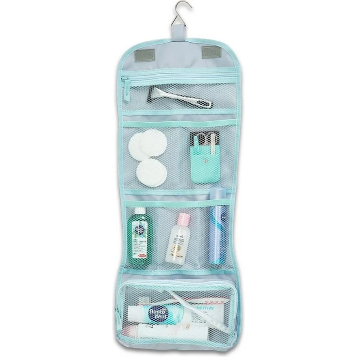 Zeller Present Kulturbeutel Kosmetik Multi Case mit Aufhängung, Beauty Case - Praktischer Reise-Kulturbeutel mit 4 kleinen Fächern und großem Hauptfach, inkl. zusätzlicher Tasche für Kleinutensilien, 26 x 64,5 cm