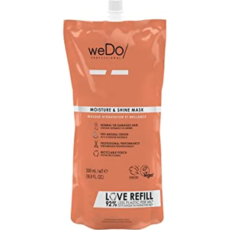 weDo Moisture & Shine Mask Refill 500ml - Maske für geschädigtes und glanzloses Haar
