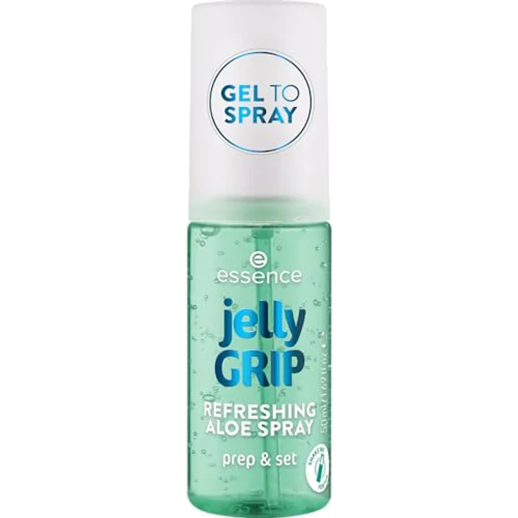essence jelly GRIP REFRESHING ALOE SPRAY Fixing Spray, Gel-zu-Mist-Formel für Feuchtigkeit und strahlendes Finish – Bild 1
