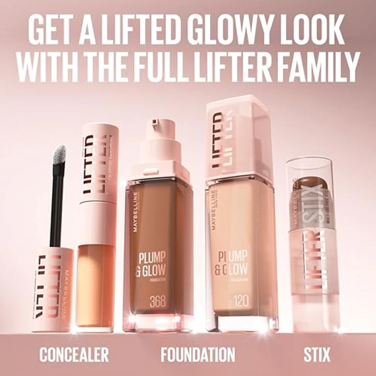 MAYBELLINE NEW YORK Lifter Plump & Glow, aufhellendes Make-up für einen natürlichen Look, Farbton 110, 30 ml – Bild 14