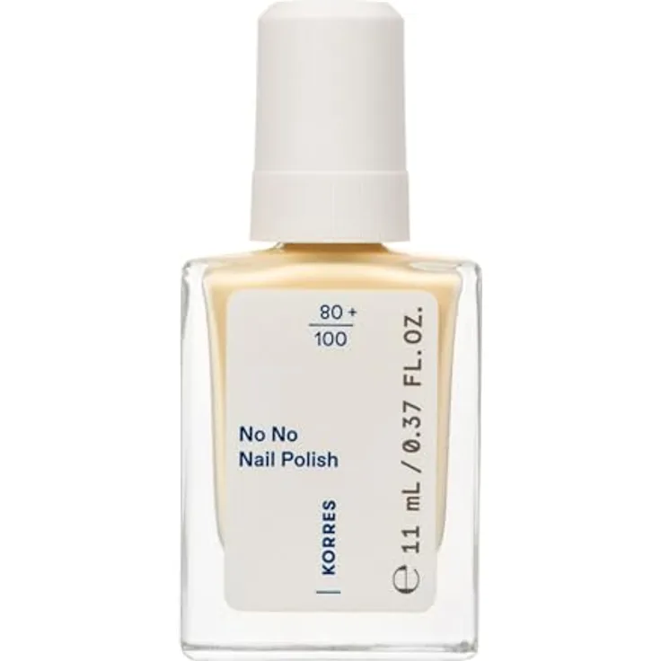KORRES No No Nail Polish 32 Pastel Yellow, veganer 10-Free Nagellack mit Gel-Effekt, hoher Deckkraft & splitterfester Haltbarkeit, 11 ml