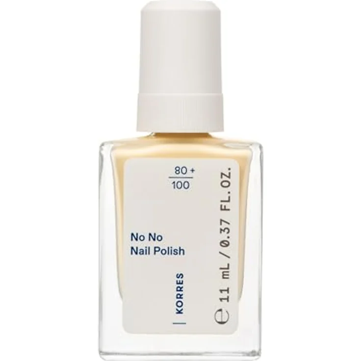 KORRES No No Nail Polish 32 Pastel Yellow, veganer 10-Free Nagellack mit Gel-Effekt, hoher Deckkraft & splitterfester Haltbarkeit, 11 ml – Bild 1