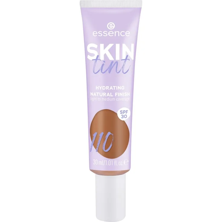 Essence SKIN Tint Foundation, leichte bis mittlere Deckkraft mit LSF 30, 30 ml, Farbe 110