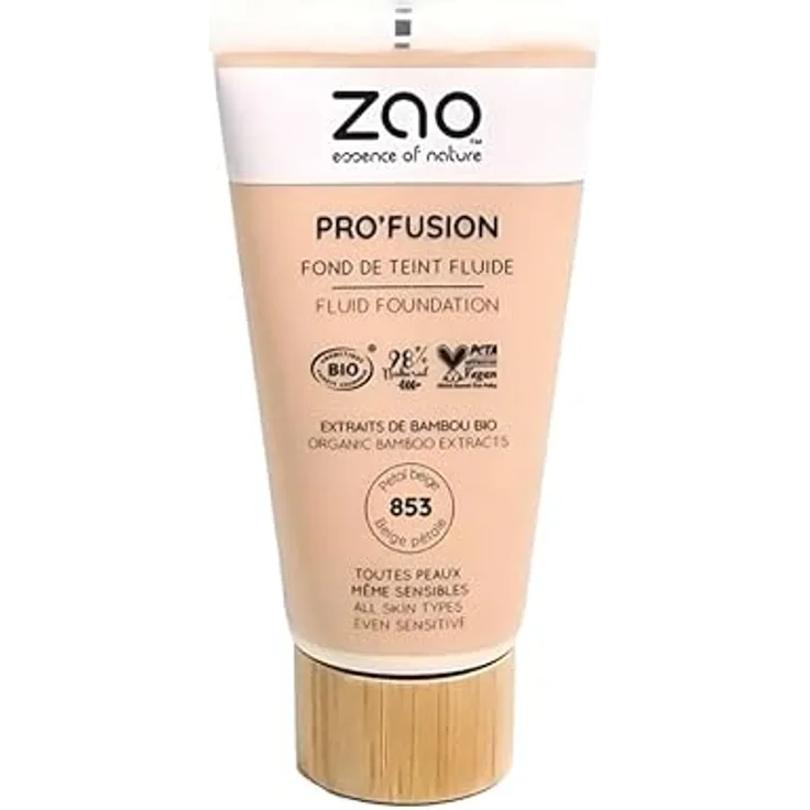 Zao Pro'fusion Fluid Foundation, mittlere Deckkraft mit natürlichem Finish, 30 ml