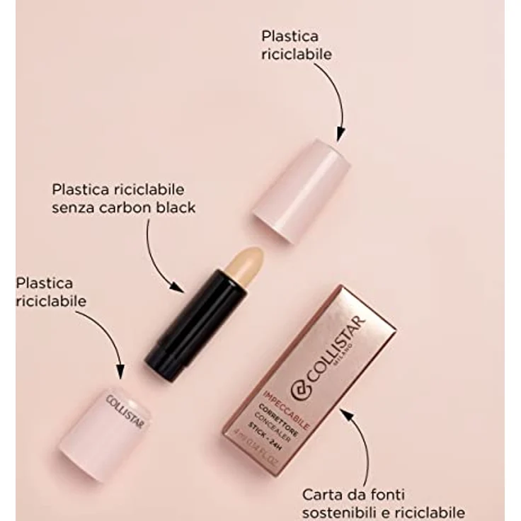 Collistar Impeccabile Concealer, minimiert Unregelmäßigkeiten, Tränensäcke und dunkle Augenringe, langer Halt bis zu 24 h, mittlere - hohe Deckkraft, ohne Silikone, Alkohol und Duftstoffe, 4 ml – Bild 2