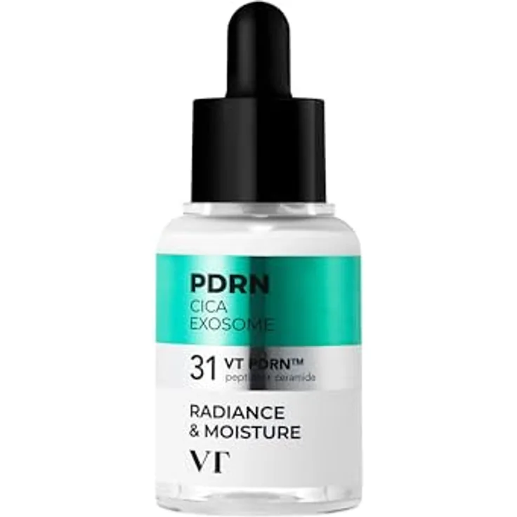VT Cosmetics PDRN Cica Exosome Firming Ampoule 30 ml, Gesichtsserum für Feuchtigkeit, Elastizität und Hautberuhigung