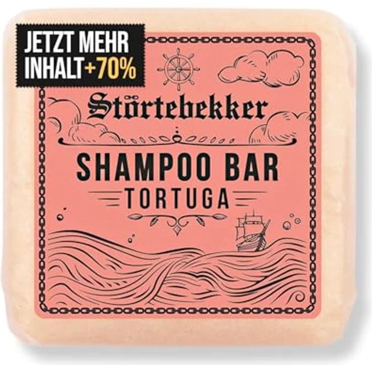 Störtebekker® Premium Shampoo Bar Tortuga, 3-in-1 Duschseife für Haar, Gesicht & Körper, veganes Feuchtigkeitsshampoo, handgefertigt, 100g – Bild 1