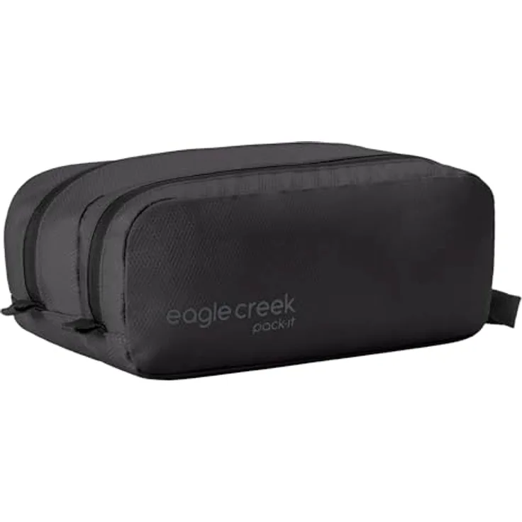 Eagle Creek Pack-It Reveal Quick Trip Black, Kulturbeutel aus recyceltem und wasserabweisendem Material, schwarz