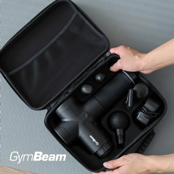 GymBeam VI Black Massage Gun, Massagepistole mit kraftvoller Perkussionstherapie, einstellbaren Intensitätsstufen und ergonomischem Griff – Bild 7