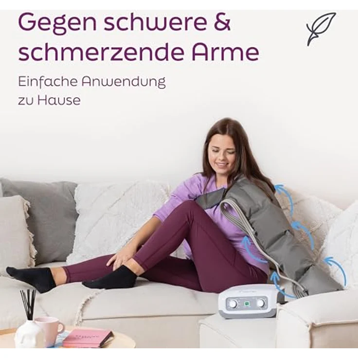Venen Engel 4 Basic, Arm Massagegerät mit 4 Luftkammern, 1 Massageprogramm zur Förderung der Durchblutung, gegen Wassereinlagerungen, ergänzend zur manuellen Lymphdrainage – Bild 2