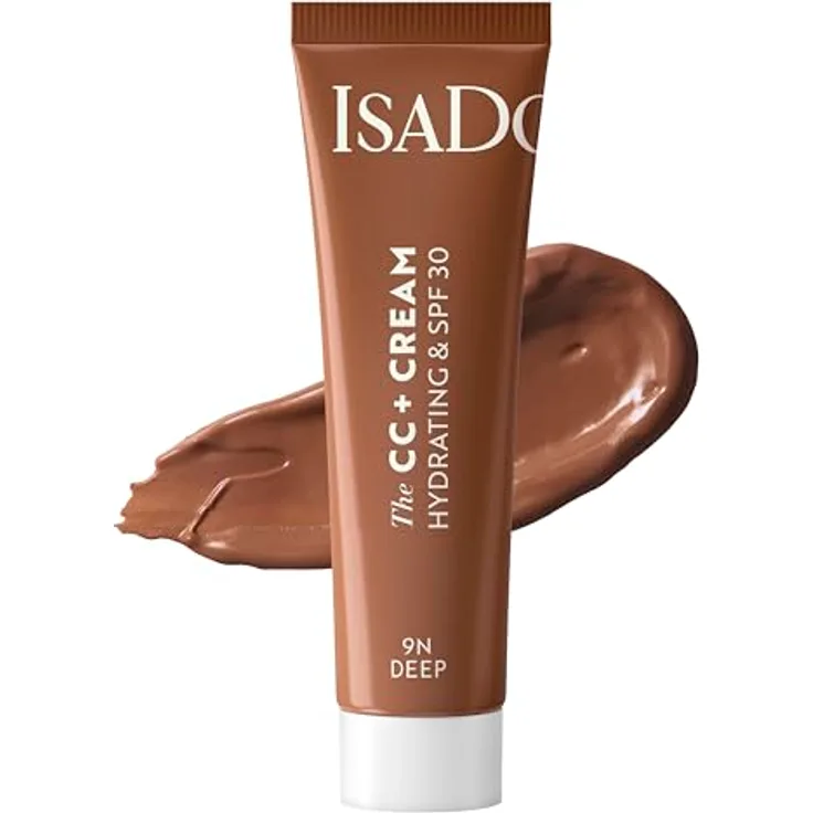 IsaDora CC + Cream, feuchtigkeitsspendende CC Cream mit SPF 30, Farbton 9N Deep, 30 ml