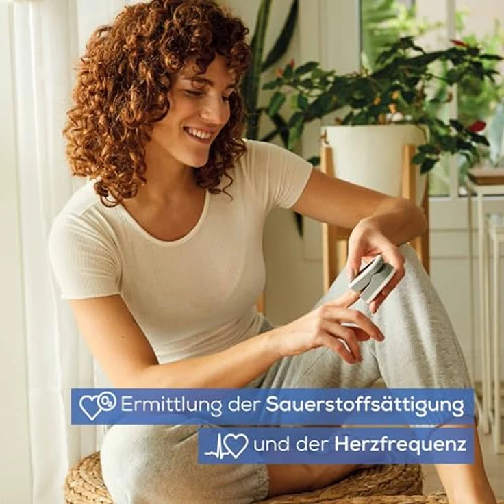 Beurer PO 30 Pulsoximeter (Grau - Weiß, Ermittlung der Herzfrequenz und arteriellen Sauerstoffsättigung) – Bild 2