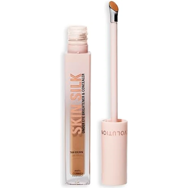 Revolution Beauty London Skin Silk Radiant Serum - Augenaufheller mit Hyaluronsäure und Squalan - Hydratisiert und glättet - Vegan & Cruelty-Free - Tan Golden - 4 ml – Bild 1