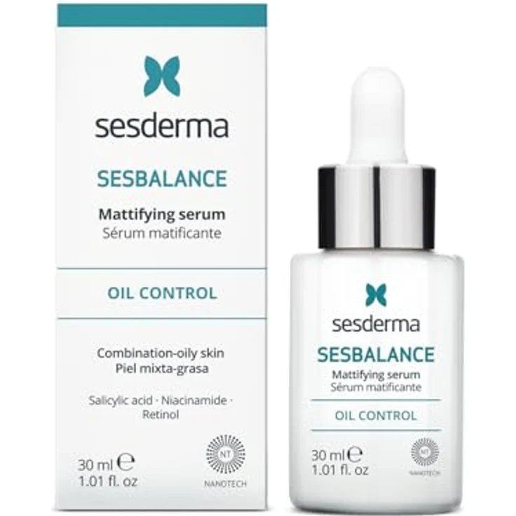 SESDERMA SESBALANCE Mattierendes Serum zu Akne neigender Haut, Ölkontrolle, fettige Mischung und Mischhaut, 300 ml, kühl und bequem – Bild 1