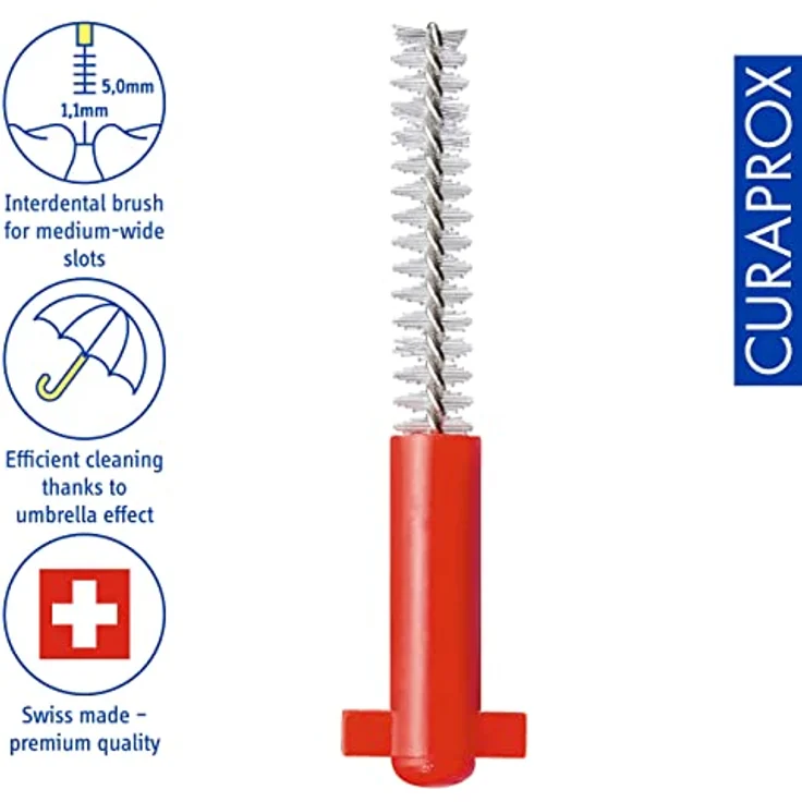 Curaprox CPS 07 prime Interdentalbürsten Refill 8 Stück, zur gründlichen Zahnzwischenraumreinigung – Bild 2