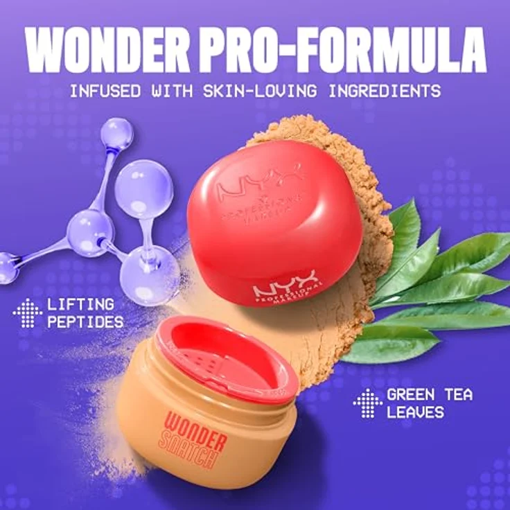 NYX Professional Makeup Wonder Snatch Puder 6 g, Lifting-Puder mit 16 Stunden Halt, Farbe BANANA BRAT – Bild 4