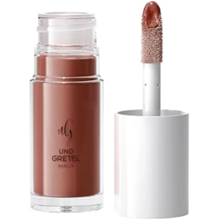 UND GRETEL GLIZ Lipgoss Lip 04 Choc Glaze – hochglänzendes Lippenöl in Café Noir Braun, volleres Lippenvolumen, vegan, 8,5 ml – Bild 1