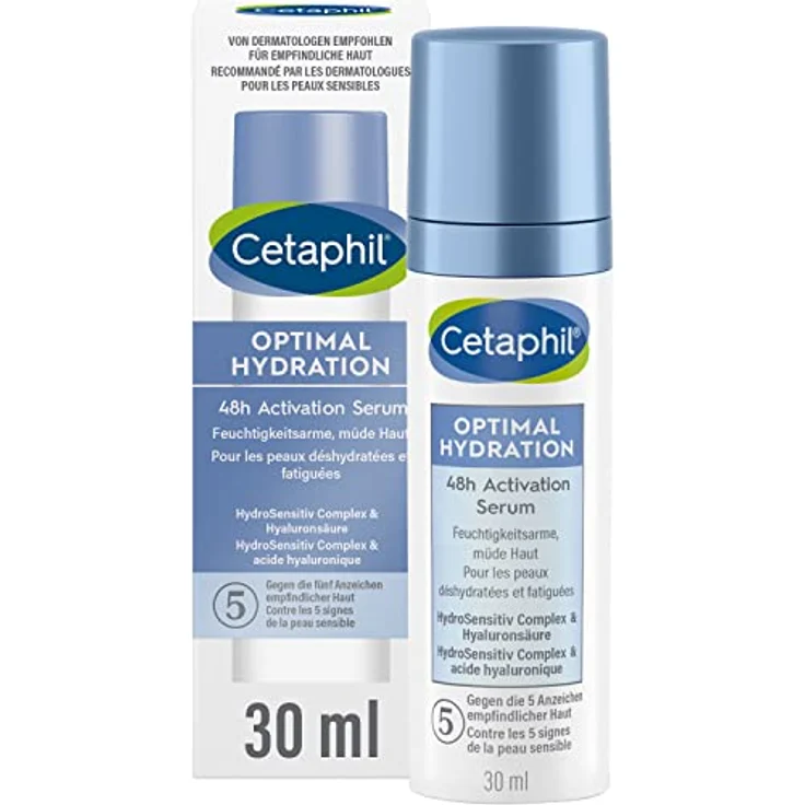 Cetaphil Optimal Hydration 48h Activation Serum, 30ml, Für feuchtigkeitsarme, müde Gesichtshaut, Stärkt die Hautbarriere und beruhigt die Haut, Mit Glycerin, Sonnenblumenöl, Sheabutter & Hyaluronsäure – Bild 1