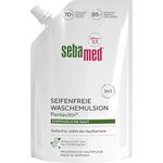 Sebamed seifenfreie Waschemulsion Nachfüllbeutel 400 ml, milde Reinigung für empfindliche Haut, pH-Wert 5,5, umweltfreundlich, dermatologisch getestet