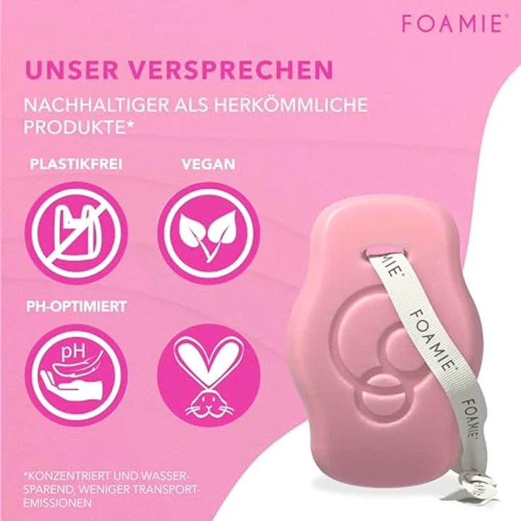 Foamie Festes Shampoo STRENGTH mit Niacinamid, Volumen Shampoo für feines Haar, Reisextrakte, 80g – Bild 2