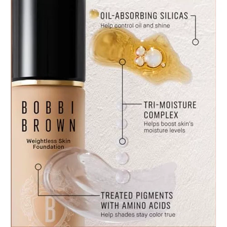 Bobbi Brown Weightless Skin Foundation, 30 ml, SPF 15, in 14 Warm Sand, für natürlich mattes Finish und 24 Stunden Feuchtigkeit – Bild 4