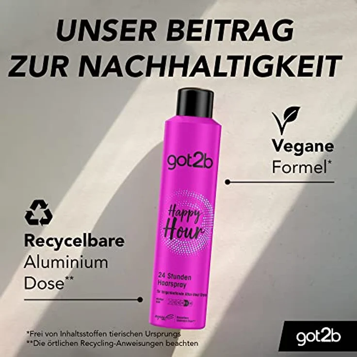 got2b Happy Hour 24 Stunden Haarspray, langanhaltender Halt, 300ml – Bild 6
