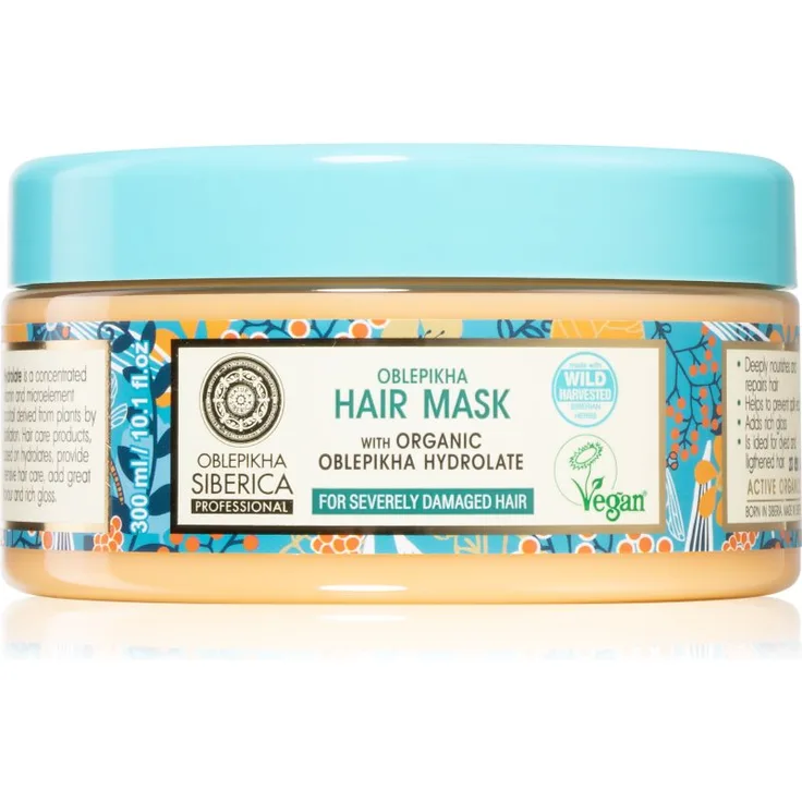 Natura Siberica Oblepikha Regenerierende Maske, Tiefenwirkung für stark geschädigtes Haar, 300 ml