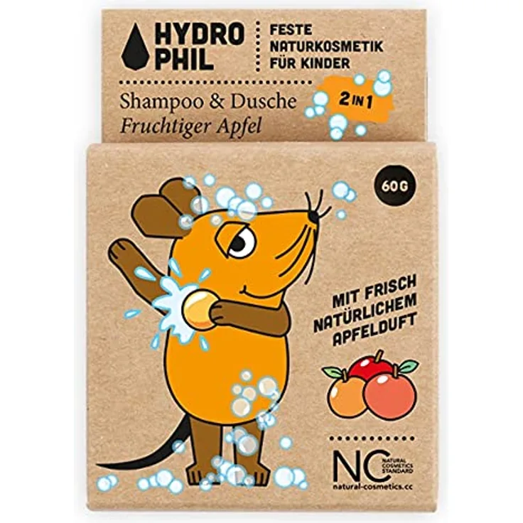 Hydrophil Shampoo & Dusche 2in1, Apfel, 60 g