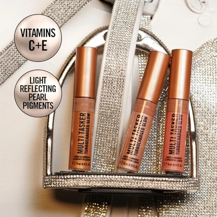 Rimmel Multi-Tasker Turbocharged Glow, flüssiger Aufheller in Farbton 007 Spilling the Tea, 10 ml, für strahlenden Teint und natürliche Akzente – Bild 7