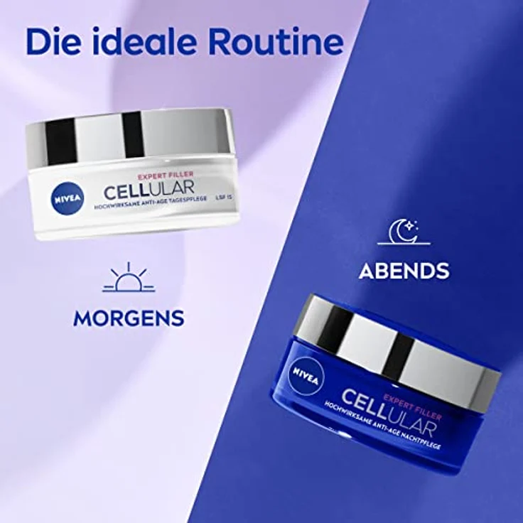 NIVEA Cellular Expert Filler Hochwirksame Anti-Age Tagespflege LSF 15, extra straffende Gesichtspflege mit Auffüllungseffekt, aufpolsternde Tagescreme mit Hyaluronsäure & Sonnenschutz (50 ml) – Bild 5
