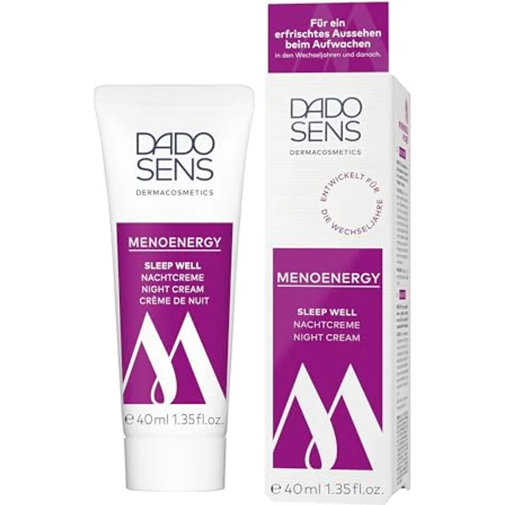 DADO SENS MENOENERGY SLEEP WELL NACHTCREME, 40 ml – Reichhaltige vegane Nachtpflege, unterstützt Kollagenaufbau, ideal für Frauen in den Wechseljahren – Bild 2
