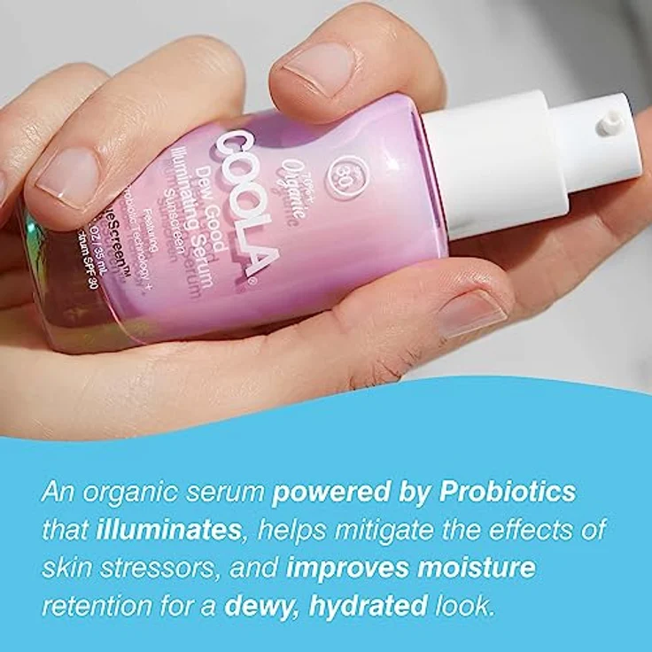 Coola Dew Good Illuminating Serum, feuchtigkeitsspendendes Gesichtsserum mit SPF 30 und probiotischer Formel, 35 ml – Bild 4