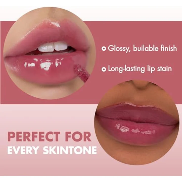 rom&nd Juicy Lasting Lipgloss Farbton 28 Bare Fig, hochpigmentiert, 5.5 g mit langanhaltendem Glanz und Pflegeeffekt – Bild 5
