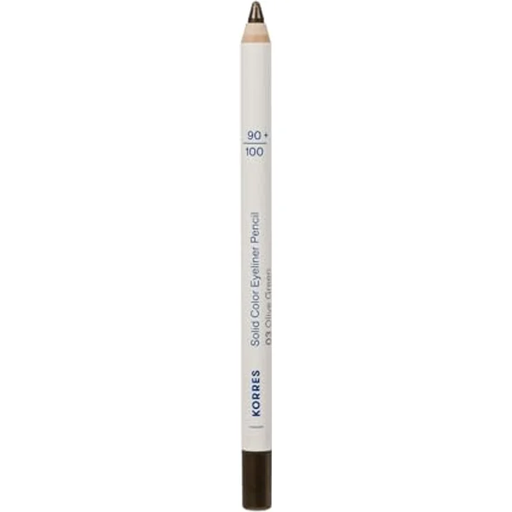 KORRES Solid Color Eyeliner Pencil Olive Green 03, cremige Textur mit Vulkan-Mineralien, langanhaltend & vegan, 1,2g – Bild 1
