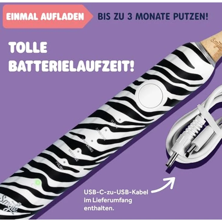 Smyle Elektronische Schallzahnbürste Panther SR-T2406 – Bild 3