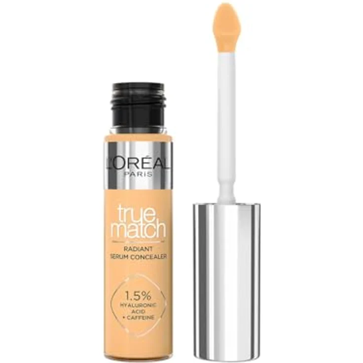 L'Oréal Paris True Match Radiant Serum Concealer 6N, Feuchtigkeitsspendend und aufpolsternd, Gesichts Make-Up mit Hyaluronsäure und Koffein, 11 ml – Bild 1