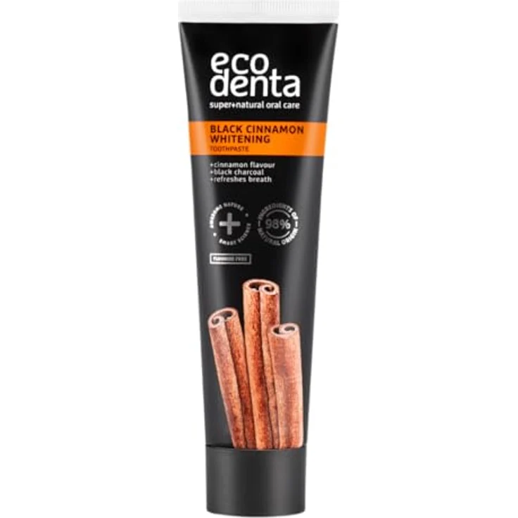 Ecodenta Black Cinnamon Whitening, Bleichende Zahnpasta mit Zimt, 100 ml – für strahlend weiße Zähne, pH-ausgleichend, natürliche Inhaltsstoffe – Bild 4