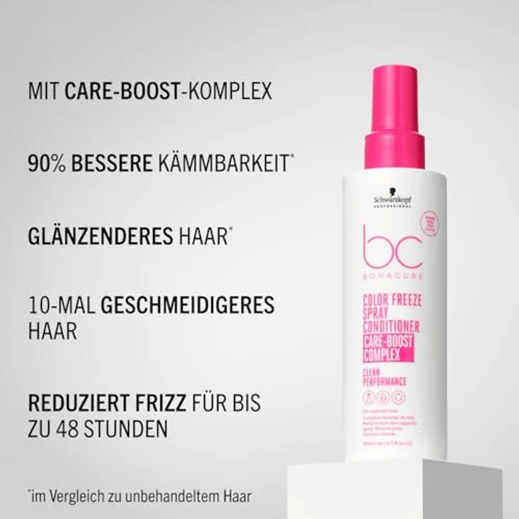 Schwarzkopf Professional Bonacure Color Freeze Spray Conditioner Leave In Für Poröses Coloriertes Haar Vegan pH 4.5 Elastizität Kein Verblassen Langanhaltende Farbintensität Entwirrend 200 ml – Bild 3