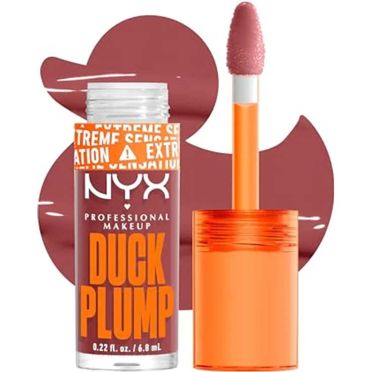 NYX Professional Makeup Duck Plump Lipgloss, volumengebender Lipgloss in Farbton 08 Mauve Out Of My Way, 7 ml – Bild 1